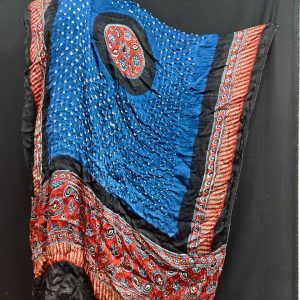 Ajrakh bandhni dupatta