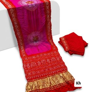 Gajisilk bandhni saree